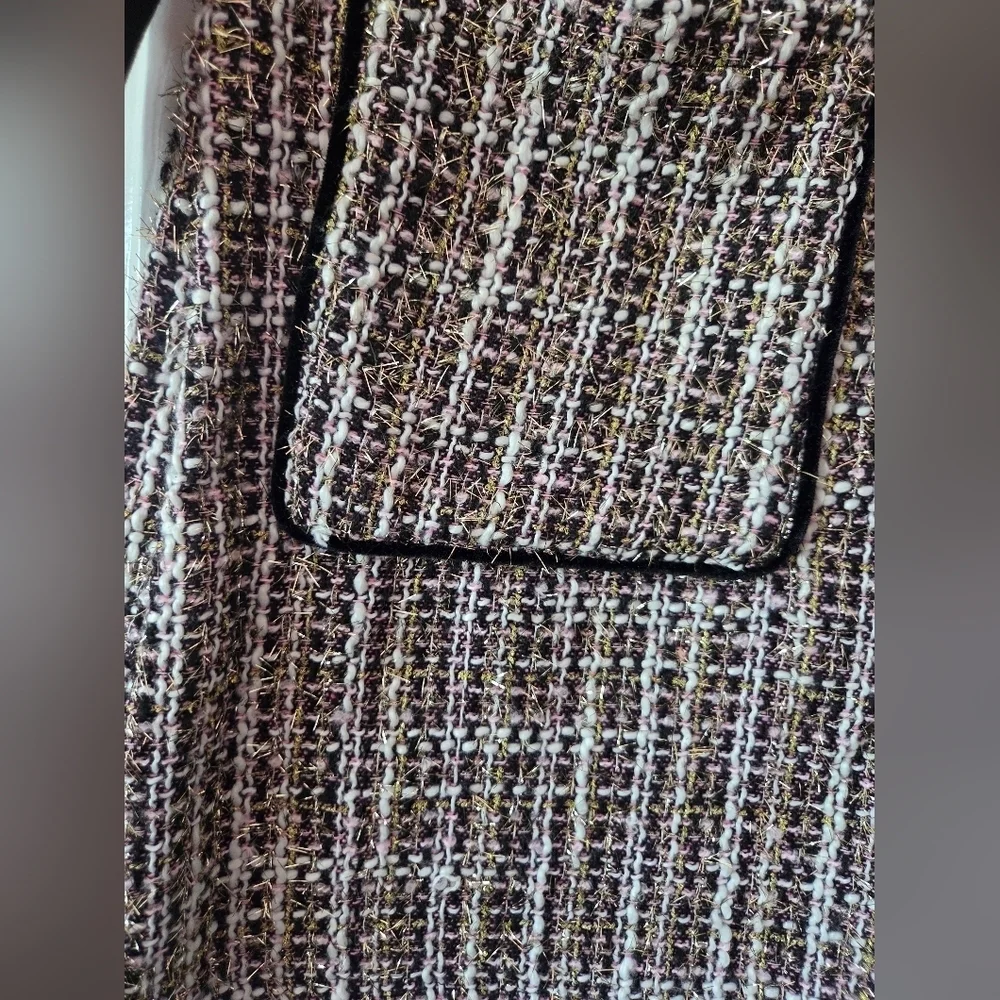 Girls Biscotti Black Tweed Dress Size 8